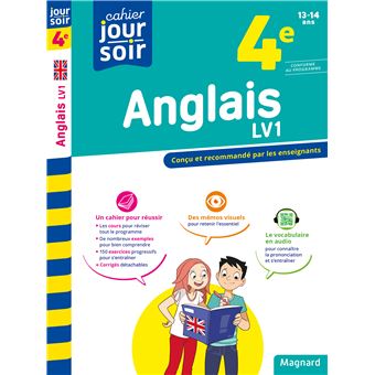 CAHIER JOUR SOIR ANGLAIS 4E LV1