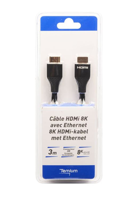 CABLE HDMI 2.1 8K TEMIUM 1.5M NOIR