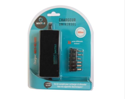 CHARGEUR UNIV 3000MAH 6FICHES