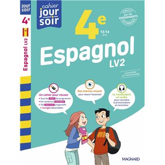 CAHIER JOUR SOIR ESPAGNOL 4E LV2