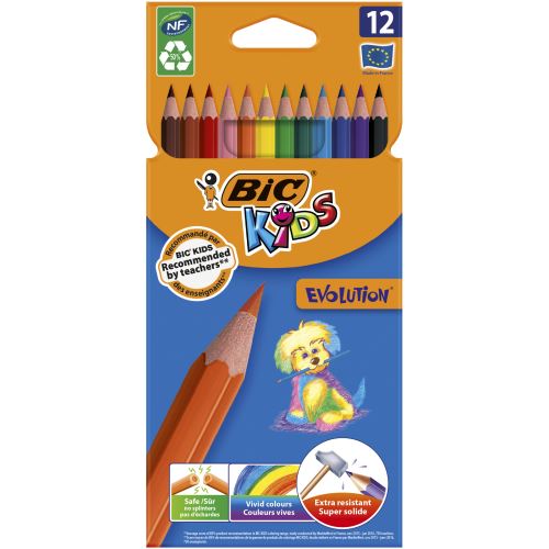 BIC ETUI 12 CRAYONS EVOLUTION