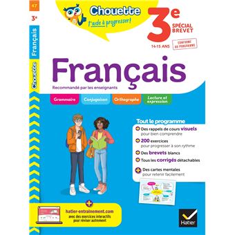 FRANCAIS 3E - CAHIER DE REVISION