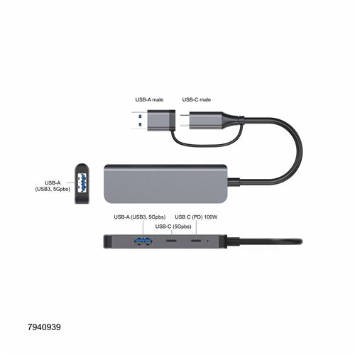 ACCSUP USB-C+A 4 EN 1