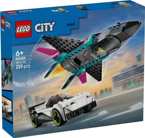 LEGO CIT LE JET CONTRE LA VOITURE