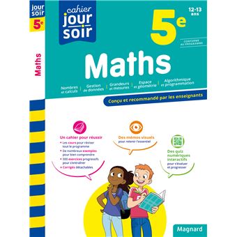 CAHIER JOUR SOIR MATHS 5E CONCU ET