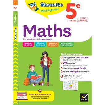 MATHS 5E - CAHIER DE REVISION ET