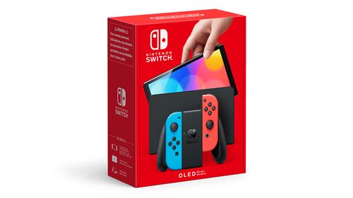 SWITCH OLED + JOY CON ROUGE BLEU