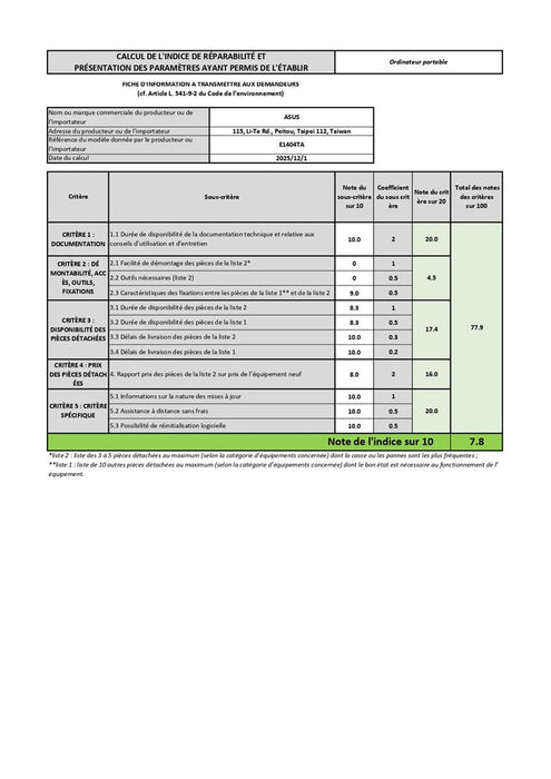 ASUS E1404TA N150/8/128