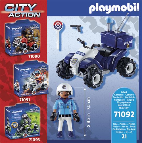 PLAYMOBI POLICIER ET QUAD