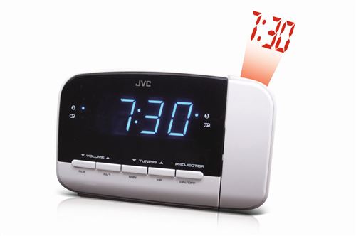 RADIO REVEIL JVC RA-F230W BLANC