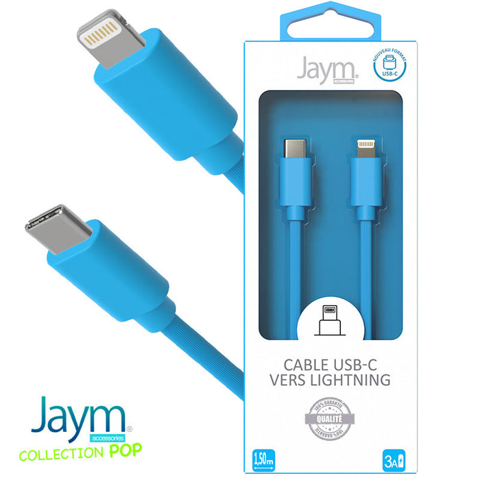 CABLE USB C VERS LIGHTNING 1.5M 3A