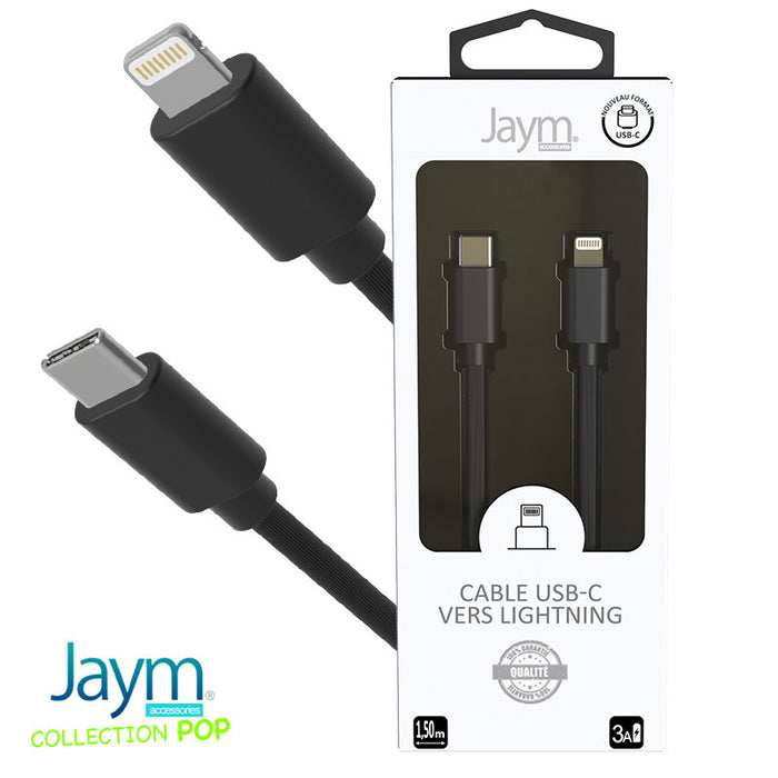 CABLE USB C VERS LIGHTNING 1.5M 3A