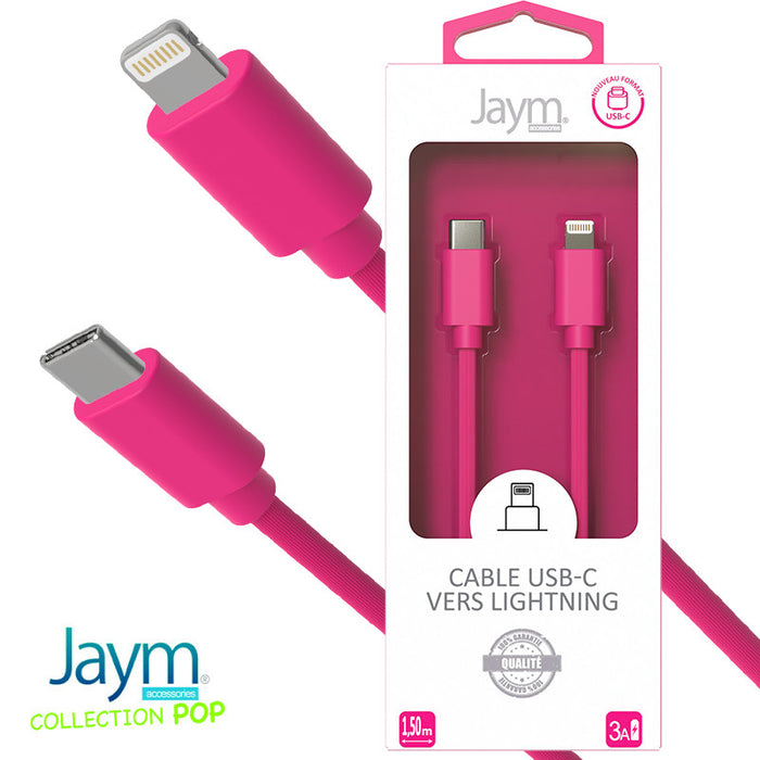 CABLE USB C VERS LIGHTNING 1.5M 3M