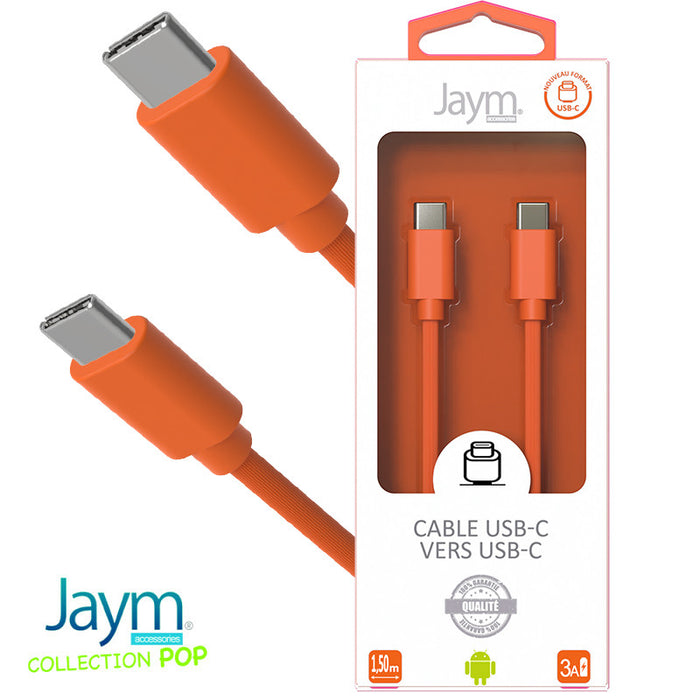 CABLE USB-C VERS TYPE-C 1.5M 3A