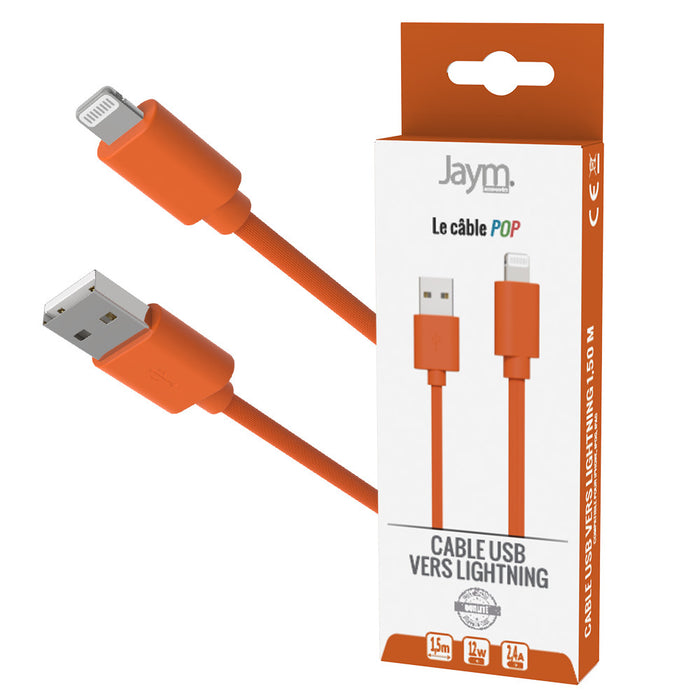 CABLE USB VERS LIGHTNING 1.5M 2.4