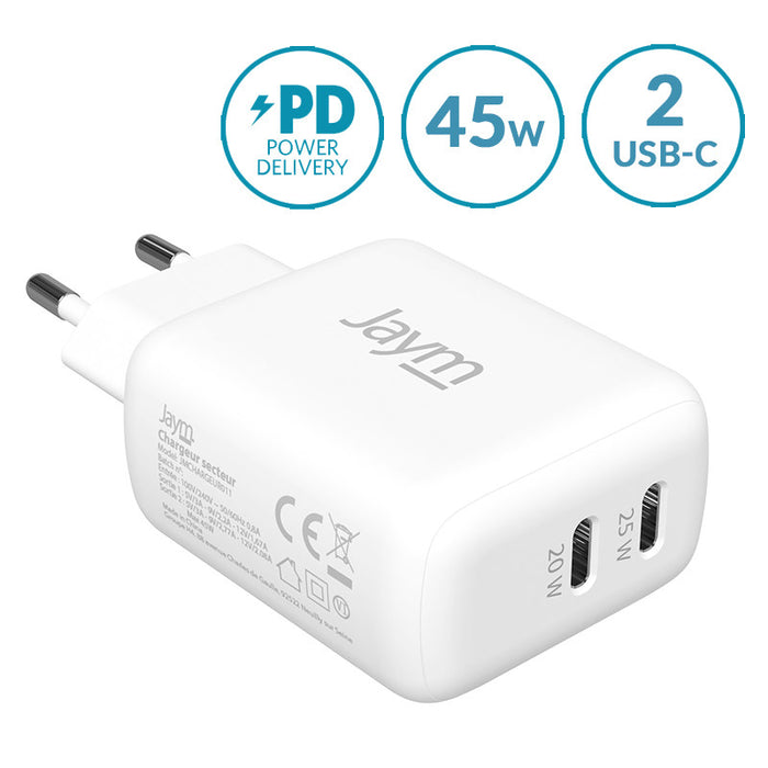CHARGEUR SECTEUR RAPIDE DOUBLE